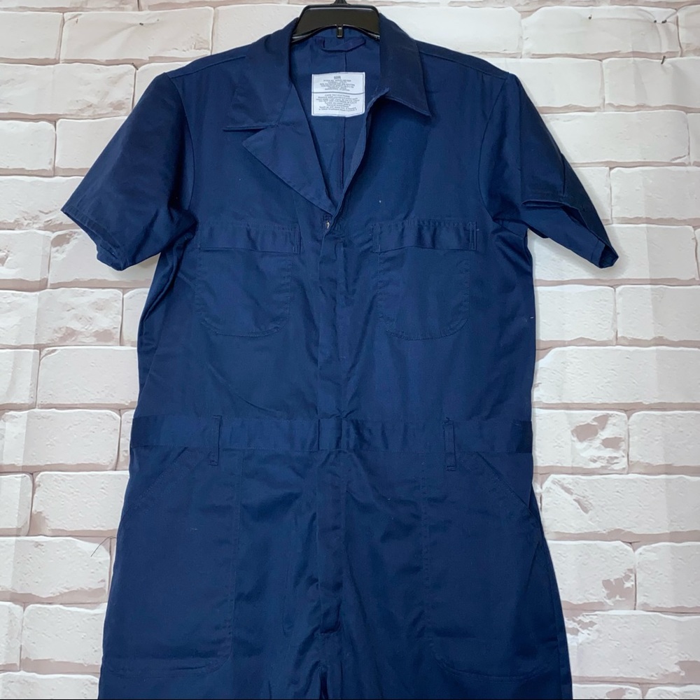 Navy Blue Unicor FPI Safford Coverall 50R Polyester Cotton Blend